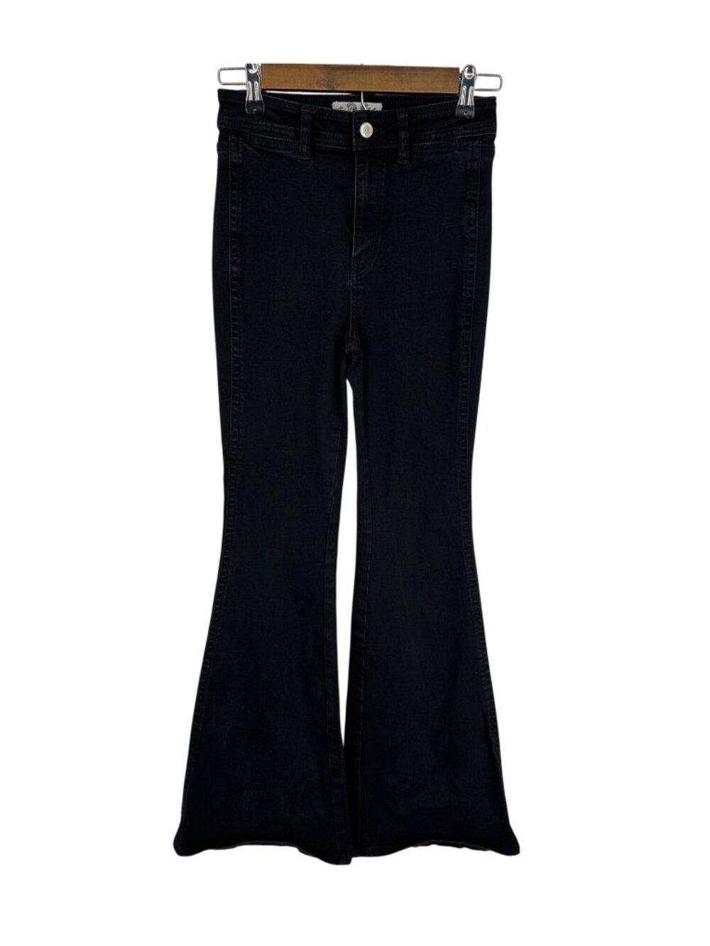 We The Free Black Flare Regular High-Rise Stretch Denim Jeans Size 26
